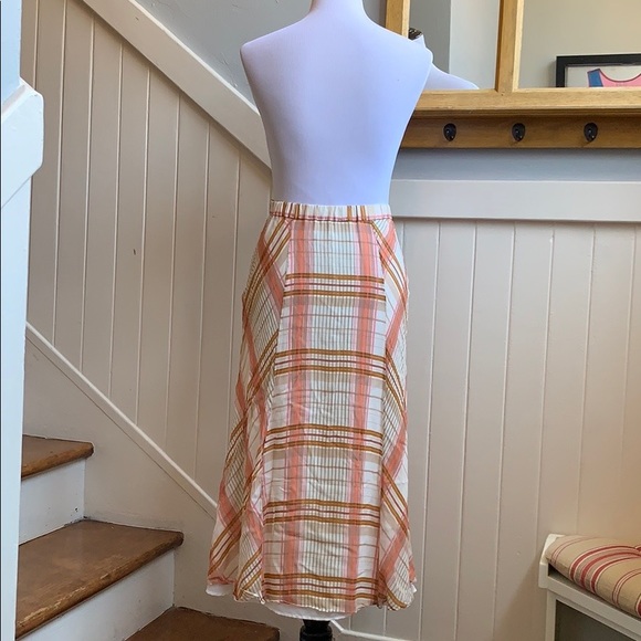 Massimo Dutti Check print midi skirt in Raspberry - Picture 14 of 16